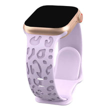Load image into Gallery viewer, Leopard Engraved Silicone Apple Watch Bands - 15 color options 38mm - 49mm Axios Bands