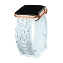Load image into Gallery viewer, Leopard Engraved Silicone Apple Watch Bands - 15 color options 38mm - 49mm Axios Bands
