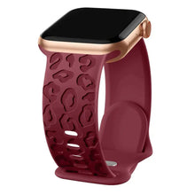 Load image into Gallery viewer, Leopard Engraved Silicone Apple Watch Bands - 15 color options 38mm - 49mm Axios Bands