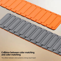 Magnetic Silicone Apple Watch Bands - 5 color options 38mm - 49mm -
