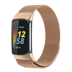 Magnetic Stainless Steel Bands For Fitbit Charge 5 & 6 - 9 Color Options -