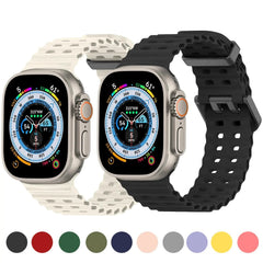 Durable Silicone Strap For Apple Watch Band 42mm to 49mm - 9 Colors -
