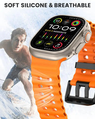 Durable Silicone Strap For Apple Watch Band 42mm to 49mm - 9 Colors -