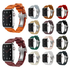 Original Soft Rubber Strap with Metal Buckle for Apple Watch Band -