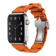 Original Soft Rubber Strap with Metal Buckle for Apple Watch Band -