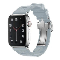 Original Soft Rubber Strap with Metal Buckle for Apple Watch Band -