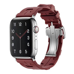 Original Soft Rubber Strap with Metal Buckle for Apple Watch Band -