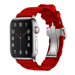 Original Soft Rubber Strap with Metal Buckle for Apple Watch Band -