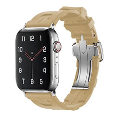 Original Soft Rubber Strap with Metal Buckle for Apple Watch Band -