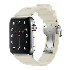 Original Soft Rubber Strap with Metal Buckle for Apple Watch Band -