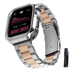 Premium Stainless Steel Band + Case for Apple Watch Ultra 2, 38mm to 49mm - 14 Colors -