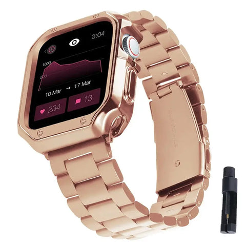 Premium Stainless Steel Band + Case for Apple Watch Ultra 2, 38mm to 49mm - 14 Colors -