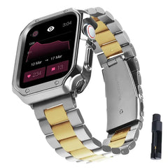 Premium Stainless Steel Band + Case for Apple Watch Ultra 2, 38mm to 49mm - 14 Colors -