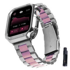 Premium Stainless Steel Band + Case for Apple Watch Ultra 2, 38mm to 49mm - 14 Colors -