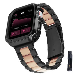 Premium Stainless Steel Band + Case for Apple Watch Ultra 2, 38mm to 49mm - 14 Colors -