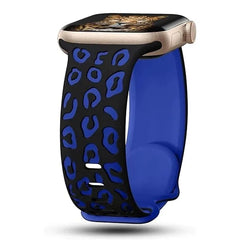 Engraved Two-Tone Silicone Band - 11 color options - 38mm-49mm -