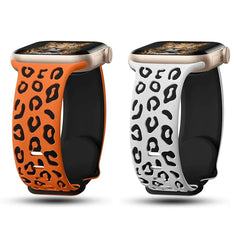 Engraved Two-Tone Silicone Band - 11 color options - 38mm-49mm -