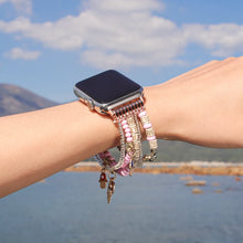 Load image into Gallery viewer, Elastic Beaded Apple Watch Bands - 4 color options 38mm - 49mm