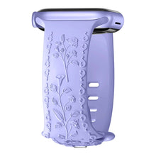 Load image into Gallery viewer, Flower Silicone Apple Watch Bands - 24 color options 38mm - 49mm