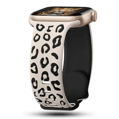 Engraved Two-Tone Silicone Band - 11 color options - 38mm-49mm -