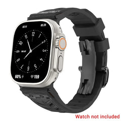 Fluoro rubber Folding Buckle Strap for Apple Watch Watch Band - 14 Colors -