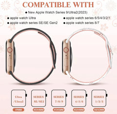 Engraved Silicone Apple Watch Bands - 10 color options 38mm - 49mm -
