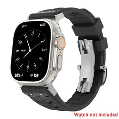 Fluoro rubber Folding Buckle Strap for Apple Watch Watch Band - 14 Colors -