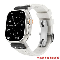 Fluoro rubber Folding Buckle Strap for Apple Watch Watch Band - 14 Colors -