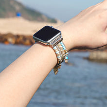 Load image into Gallery viewer, Elastic Beaded Apple Watch Bands - 4 color options 38mm - 49mm