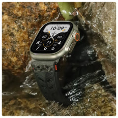 Fluoro rubber Folding Buckle Strap for Apple Watch Watch Band - 14 Colors -
