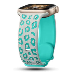 Engraved Two-Tone Silicone Band - 11 color options - 38mm-49mm -