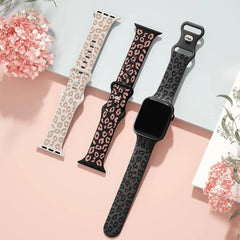 Engraved Two-Tone Silicone Band - 11 color options - 38mm-49mm -