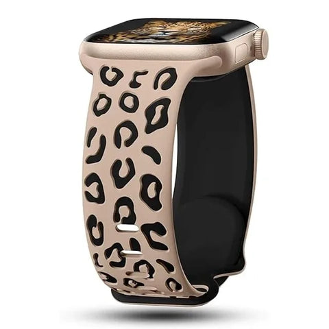 Engraved Two-Tone Silicone Band - 11 color options - 38mm-49mm -
