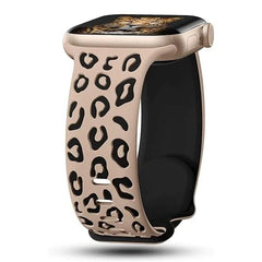 Engraved Two-Tone Silicone Band - 11 color options - 38mm-49mm -