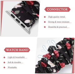 Scrunchie Elastic Nylon Apple Watch Band - 19 color options 38mm - 49mm -