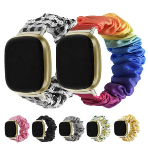 Scrunchie Fitbit Band For Versa 3 / 4 - Sense 1 / 2  (9 color options) Axios Bands