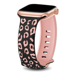 Engraved Two-Tone Silicone Band - 11 color options - 38mm-49mm -