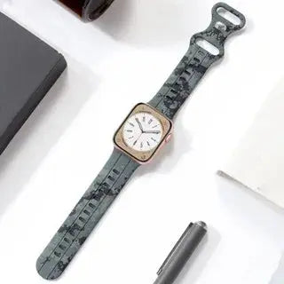 Silicone Camouflage Apple Watch Band - 10 Color Options 38mm - 49mm -