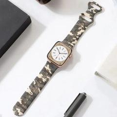 Silicone Camouflage Apple Watch Band - 10 Color Options 38mm - 49mm -