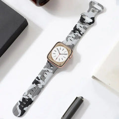 Silicone Camouflage Apple Watch Band - 10 Color Options 38mm - 49mm -