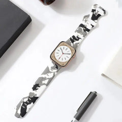 Silicone Camouflage Apple Watch Band - 10 Color Options 38mm - 49mm -