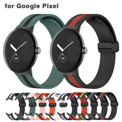 Silicone Magnetic Buckle Strap for Google Pixel Watch - 10 Colors -
