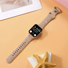 Skull Engraved Silicone Apple Watch Band - 8 Color options 38mm - 49mm -