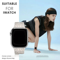 Slim Leopard Engraved Strap for Apple Watch Band - 19 Colors -