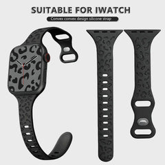 Slim Leopard Engraved Strap for Apple Watch Band - 19 Colors -