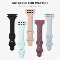 Slim Leopard Engraved Strap for Apple Watch Band - 19 Colors -