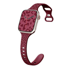 Slim Leopard Engraved Strap for Apple Watch Band - 19 Colors -