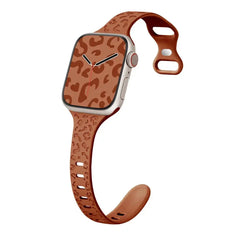 Slim Leopard Engraved Strap for Apple Watch Band - 19 Colors -