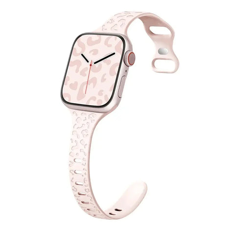 Slim Leopard Engraved Strap for Apple Watch Band - 19 Colors -
