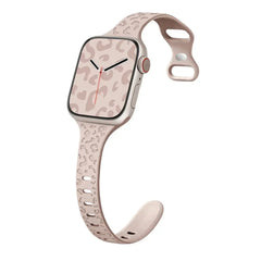 Slim Leopard Engraved Strap for Apple Watch Band - 19 Colors -
